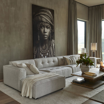 Modularna sofa Brandon centralni dio XL, bijela tkanina, Riviera Maison, slika 2