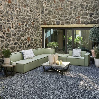 Bellagio ležaljka lijevo za vanjski prostor, zelena tkanina, Riviera Maison, slika 7