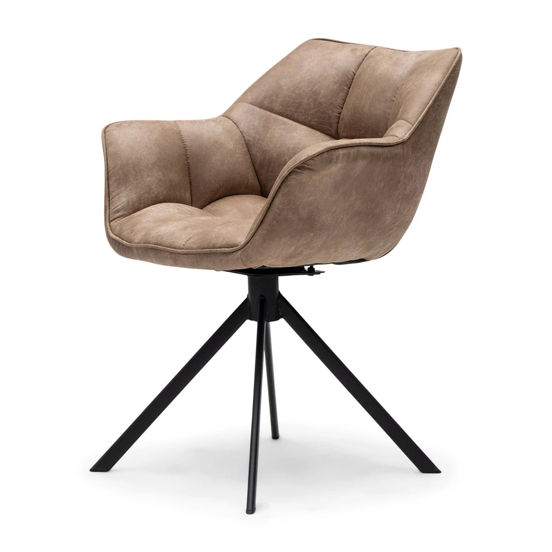 Carnaby okretna blagovaonska stolica Camel, tkanina Pellini