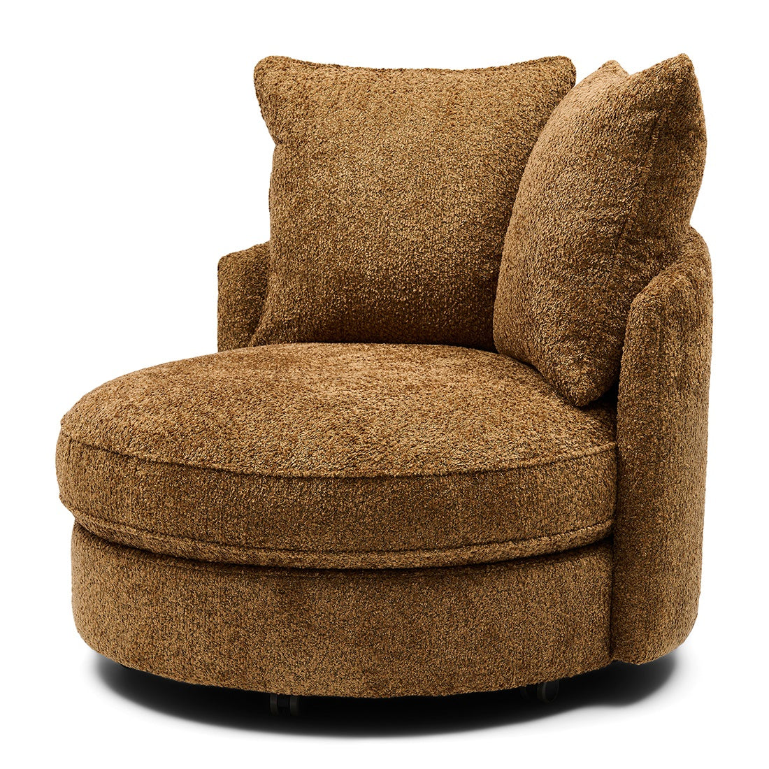 Carmin okrugli daybed Ø110 s 2 jastuka, Burnt Caramel, karamel tkanina, Riviera Maison, slika 3