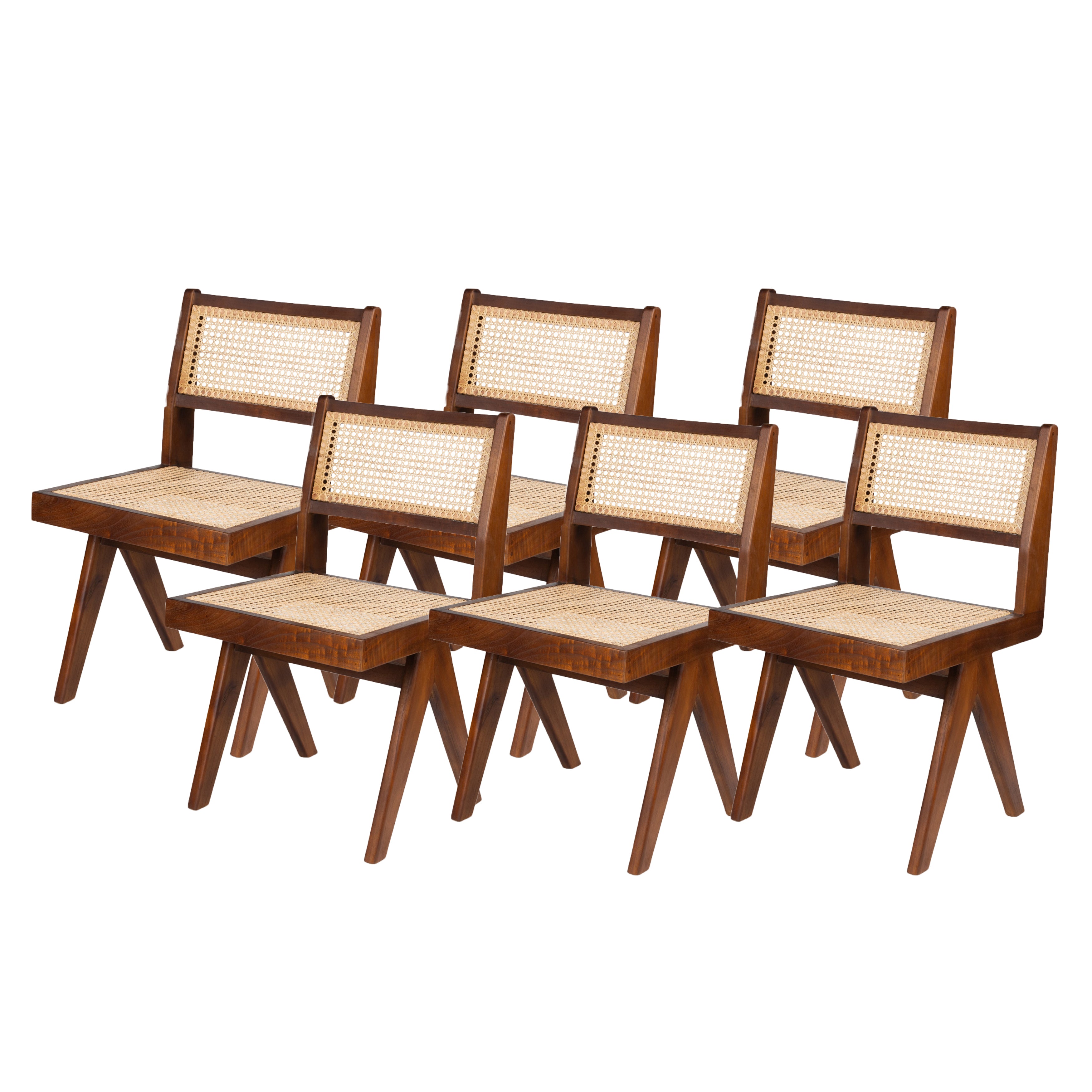 Set od 6 blagovaonskih stolica - tamno drvo