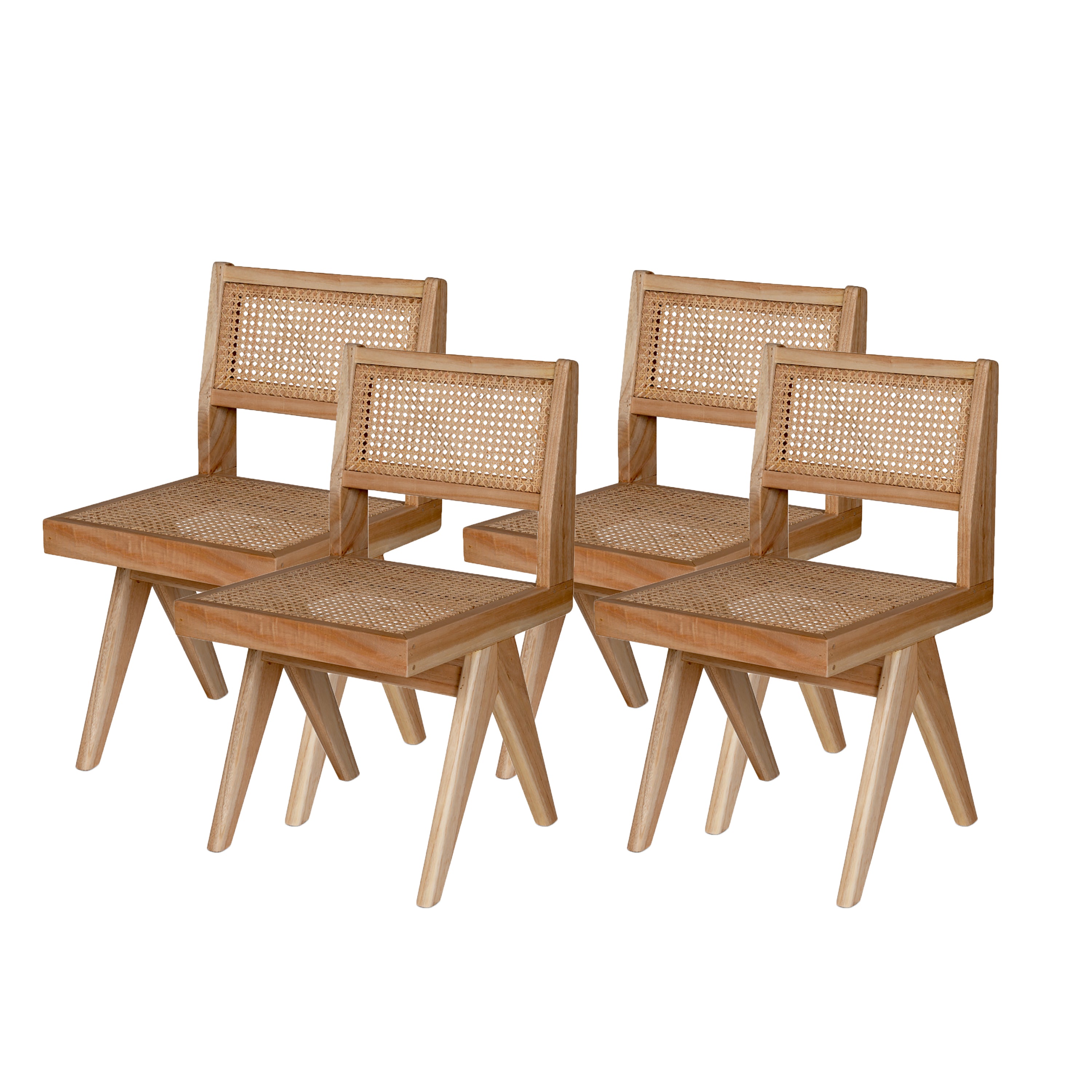 Set od 4 blagovaonskih stolica - natural