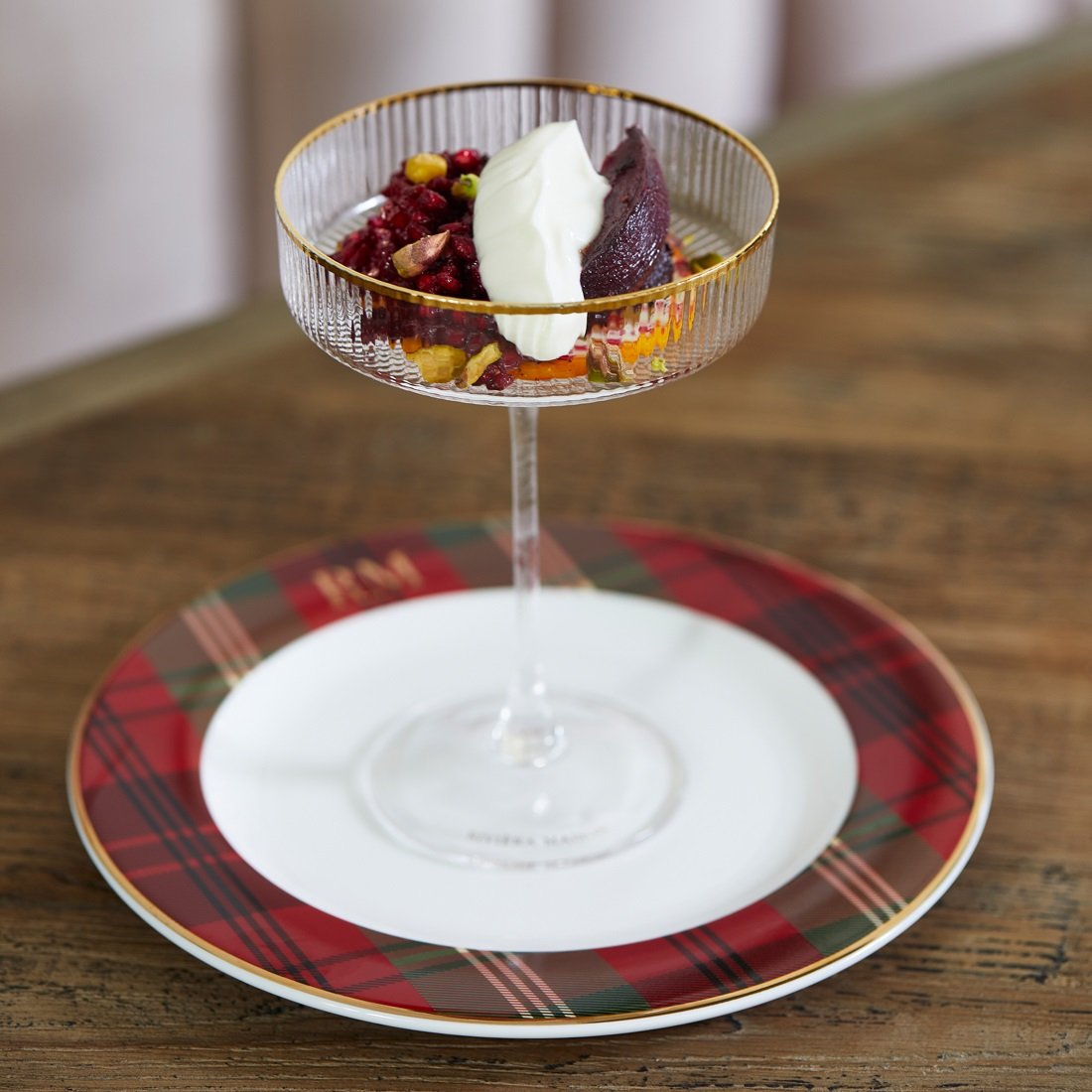 Mali plitki tanjur RM Classic Tartan set od 4