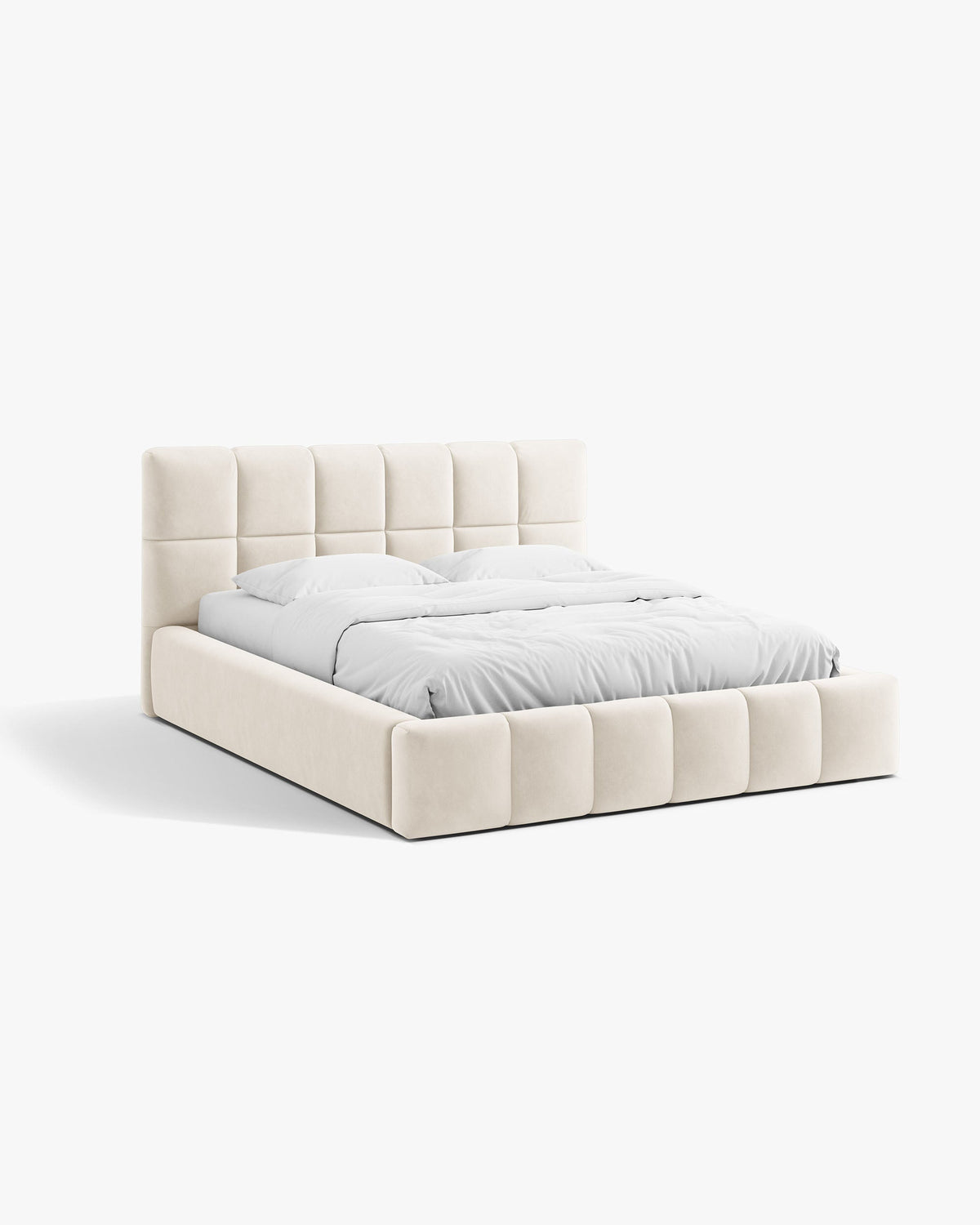 Bellis krevet sa spremištem – Velvet (Bluvel) – Svijetlo bež / 200 × 200 cm