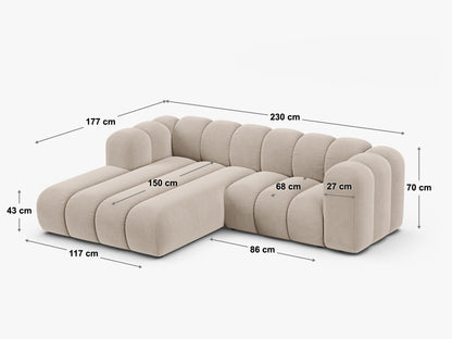 Lupine kutna sofa 3 mjesta