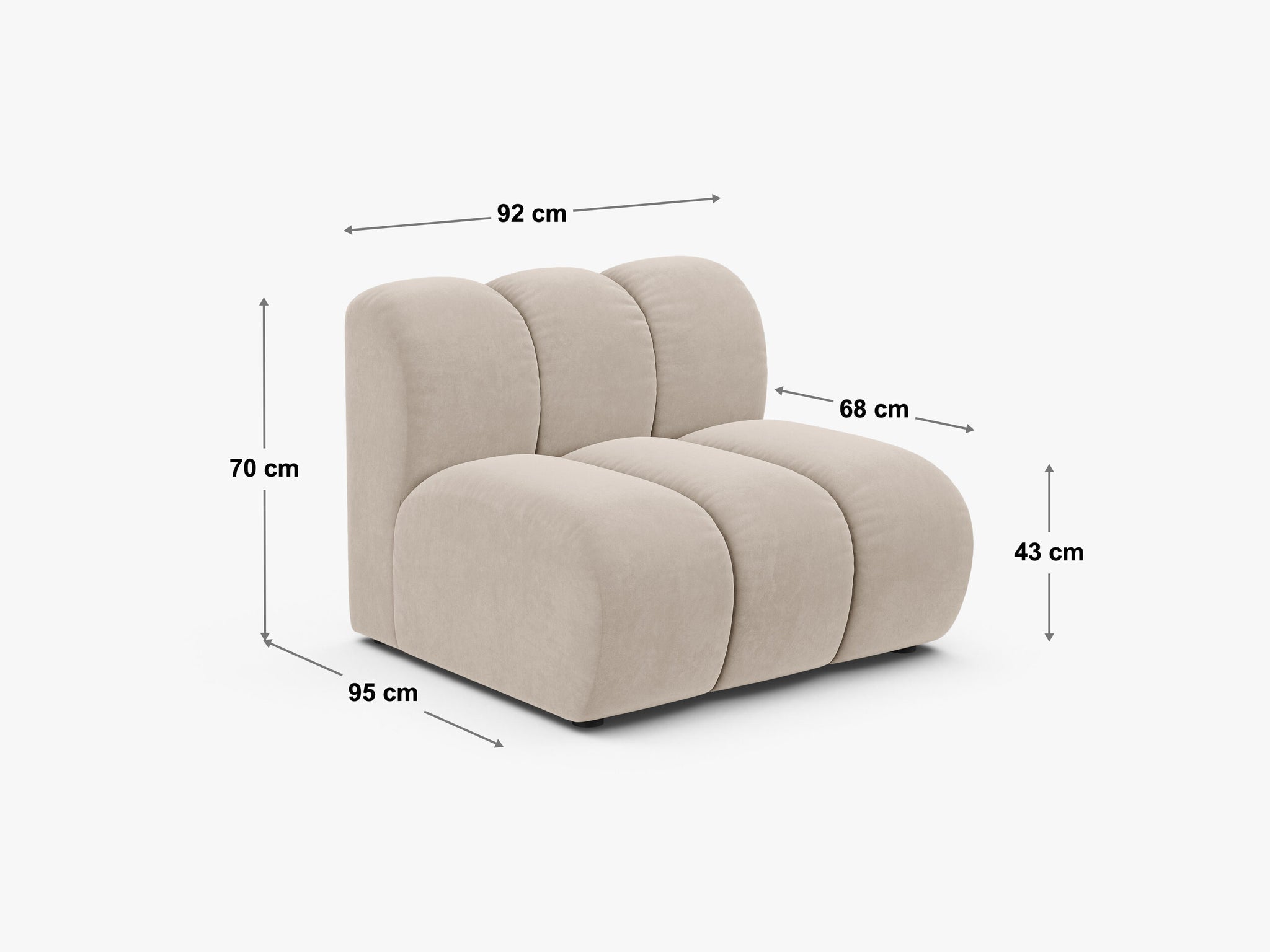 Lupine modul bez naslona za ruke