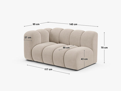 Lupine modularna sofa 2 mjesta s jednostranim naslonom