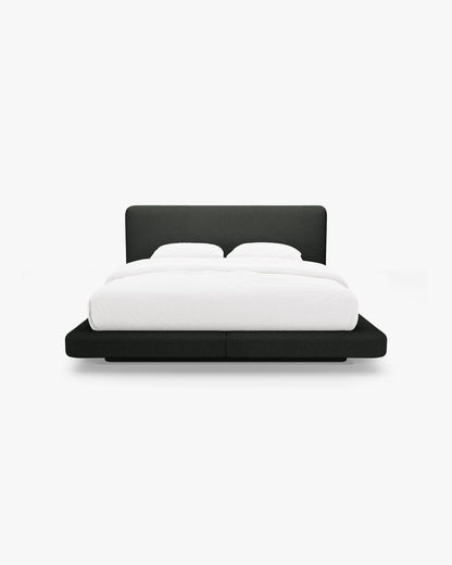 Linea krevet s uzglavljem – Buklé (Baloo) – Crna / 140 × 200 cm
