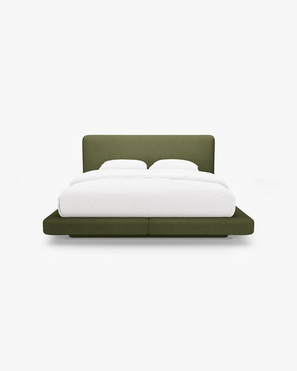 Linea krevet s uzglavljem – Buklé (Baloo) – Dark Olive Green / 160 × 200 cm