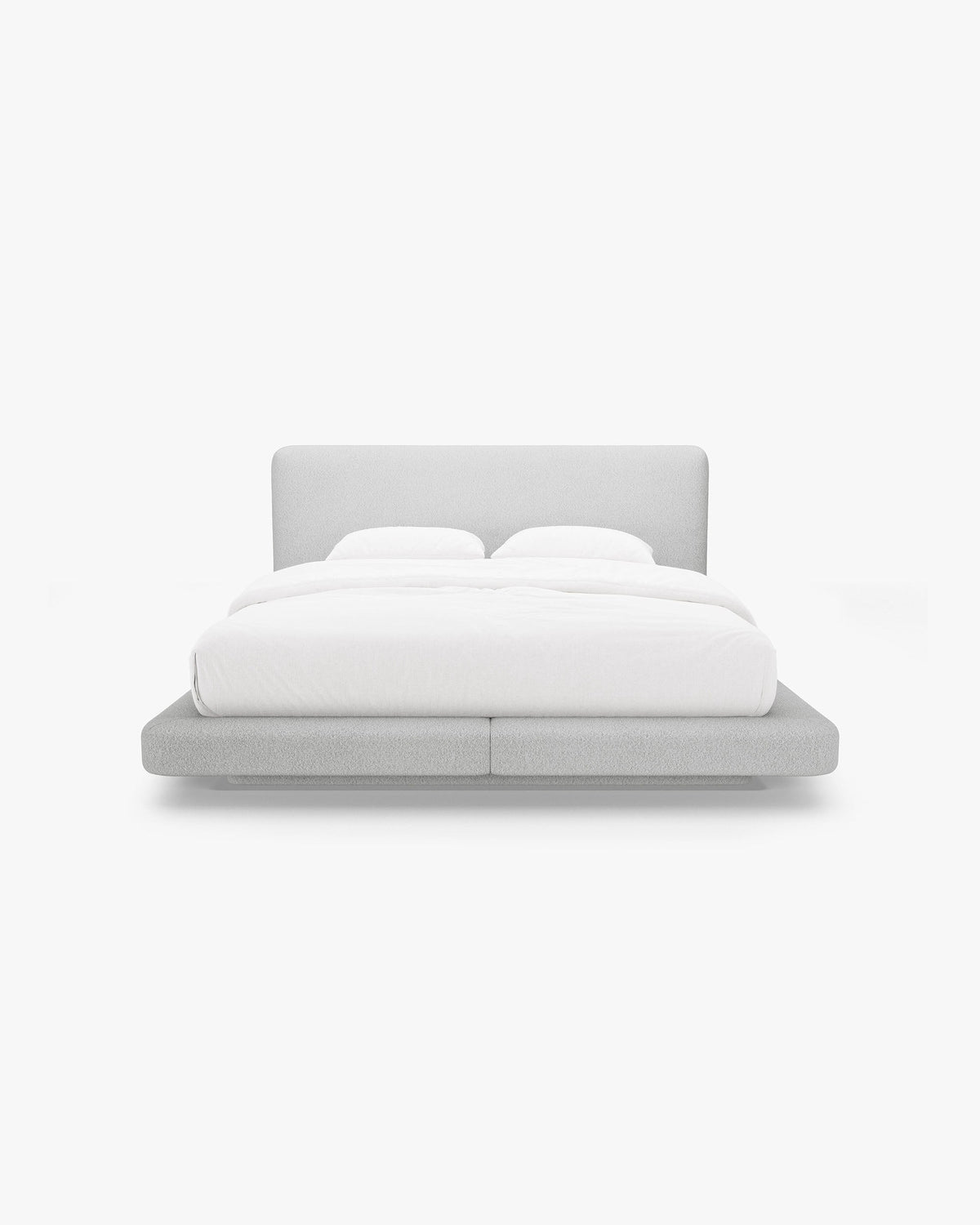 Linea krevet s uzglavljem – Buklé (Baloo) – Svijetlo siva / 180 × 200 cm