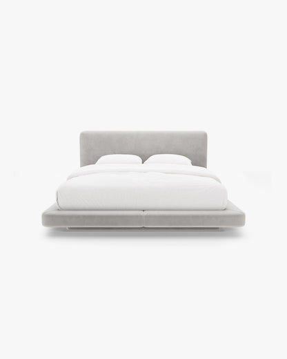 Linea krevet s uzglavljem – Velvet (Magic Velvet) – Svijetlo siva / 180 × 200 cm