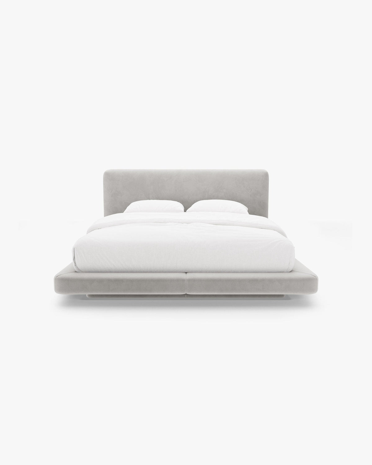 Linea krevet s uzglavljem – Velvet (Magic Velvet) – Svijetlo siva / 200 × 200 cm