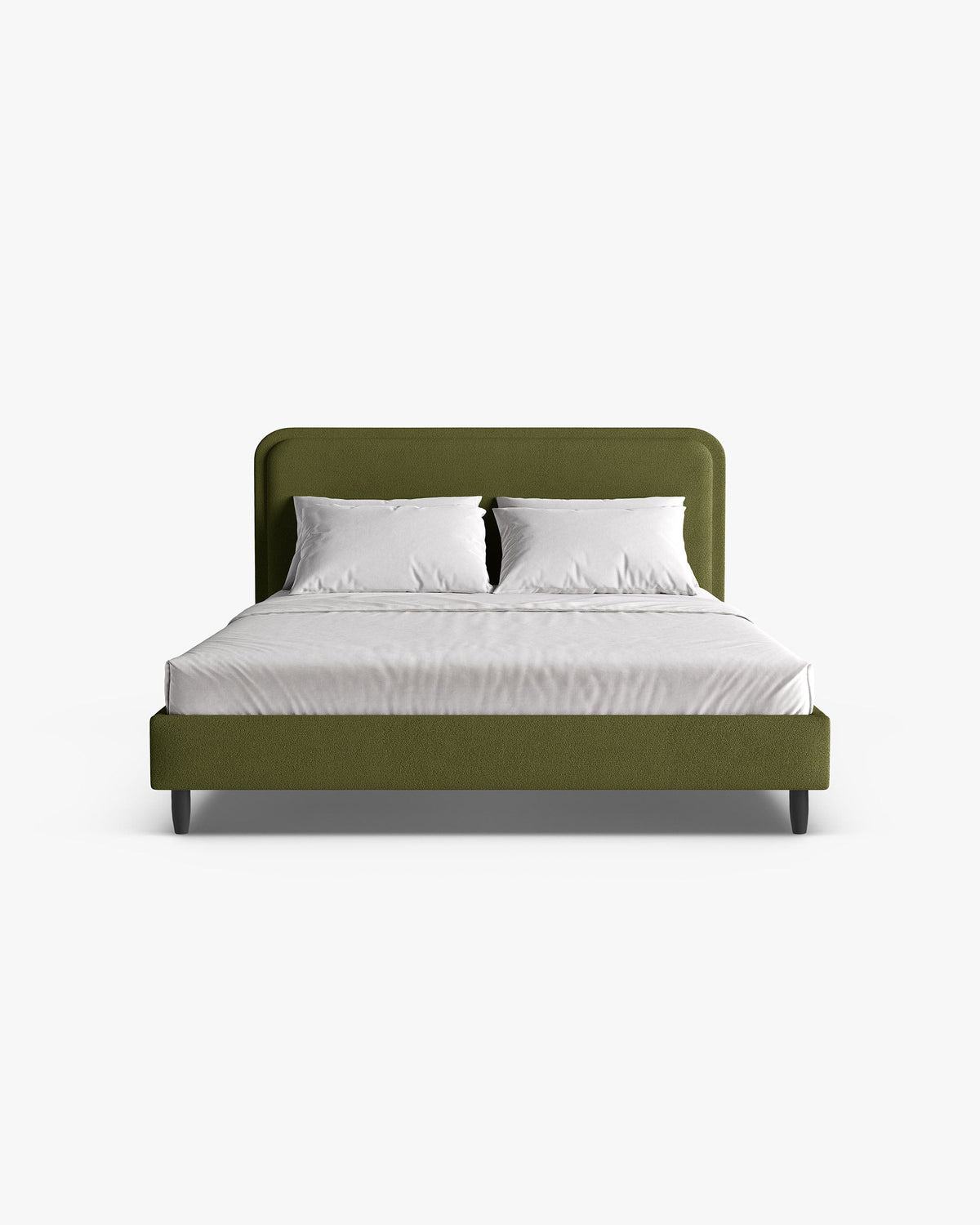 Aveline krevet s uzglavljem – Buklé (Baloo) – Dark Olive Green / 140 × 200 cm