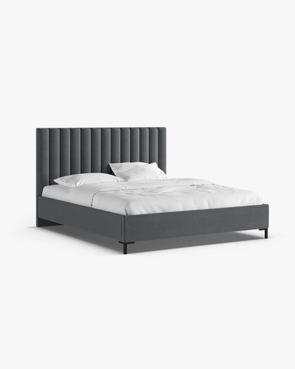 Allison krevet sa spremištem (150 cm) – Velvet (Bluvel) – Siva / 140 × 200 cm