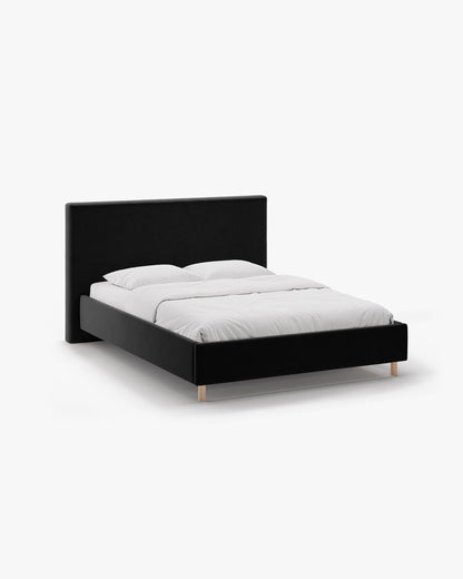 Eloise krevet sa spremištem – Velvet (Magic Velvet) – Crna / 160 × 200 cm