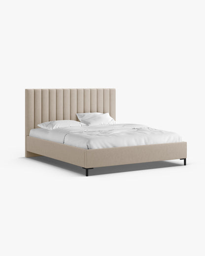 Allison krevet sa spremištem (150 cm) – Strukturirana tkanina (Moly) – Cappuccino / 160 × 200 cm