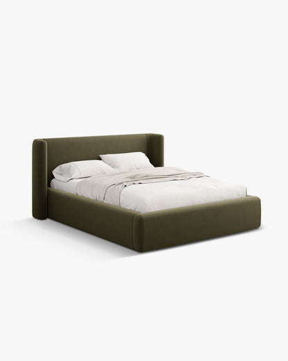 Jolene krevet sa spremištem – Velvet (Bluvel) – Zelena / 160 × 200 cm
