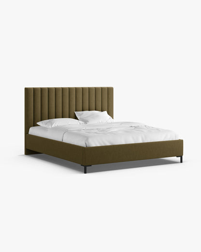 Allison krevet sa spremištem (150 cm) – Strukturirana tkanina (Moly) – Zelena / 180 × 200 cm