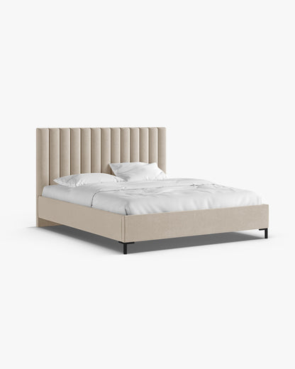 Allison krevet sa spremištem (150 cm) – Velvet (Bluvel) – Tamno bež / 180 × 200 cm