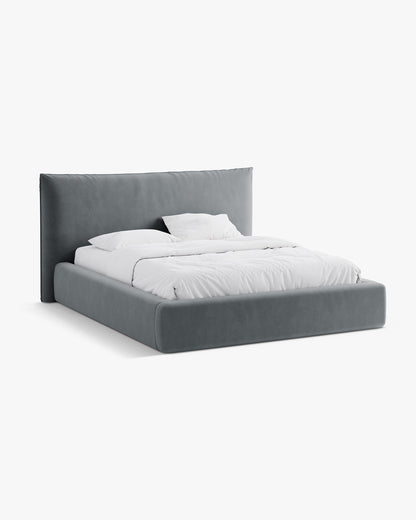 Kaelle krevet sa spremištem – Velvet (Bluvel) – Siva / 180 × 200 cm