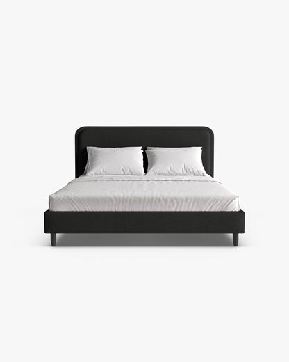 Aveline krevet s uzglavljem – Buklé (Baloo) – Crna / 200 × 200 cm