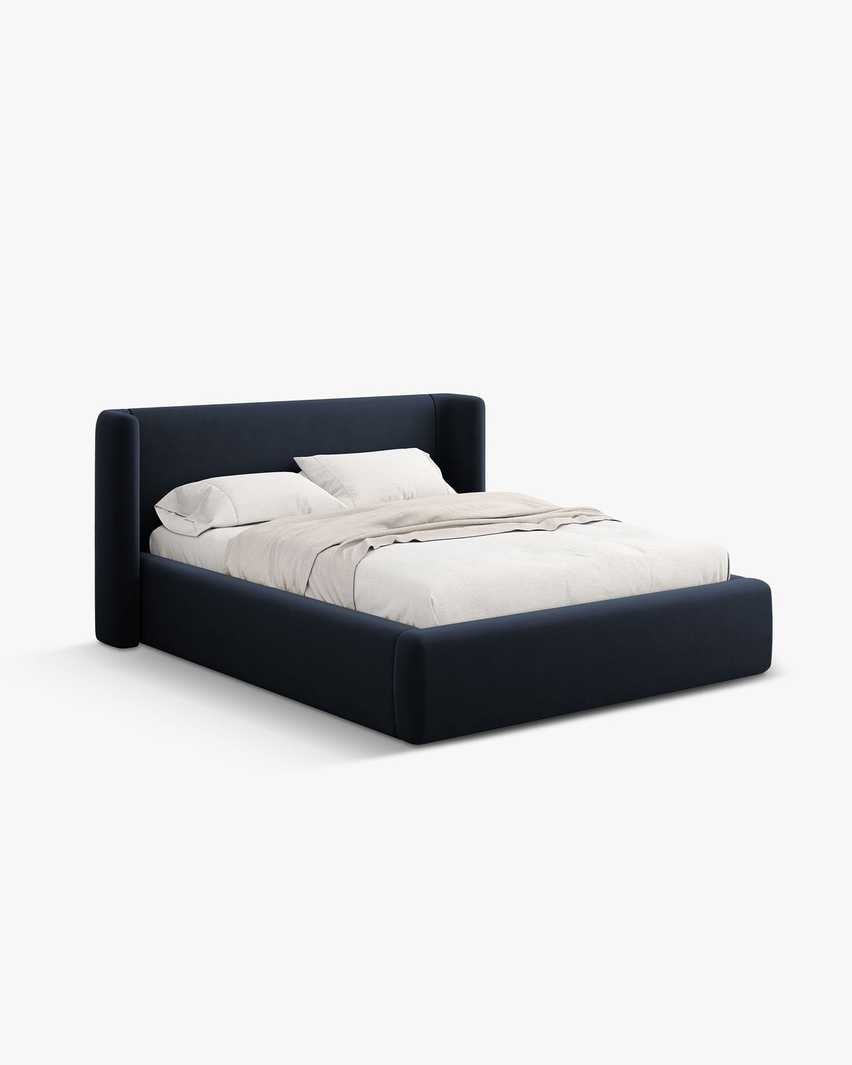 Jolene krevet sa spremištem – Velvet (Bluvel) – Tamno plava / 200 × 200 cm