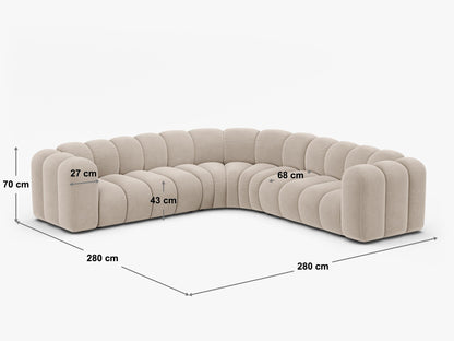 Lupine srednja simetrična kutna sofa 5 mjesta