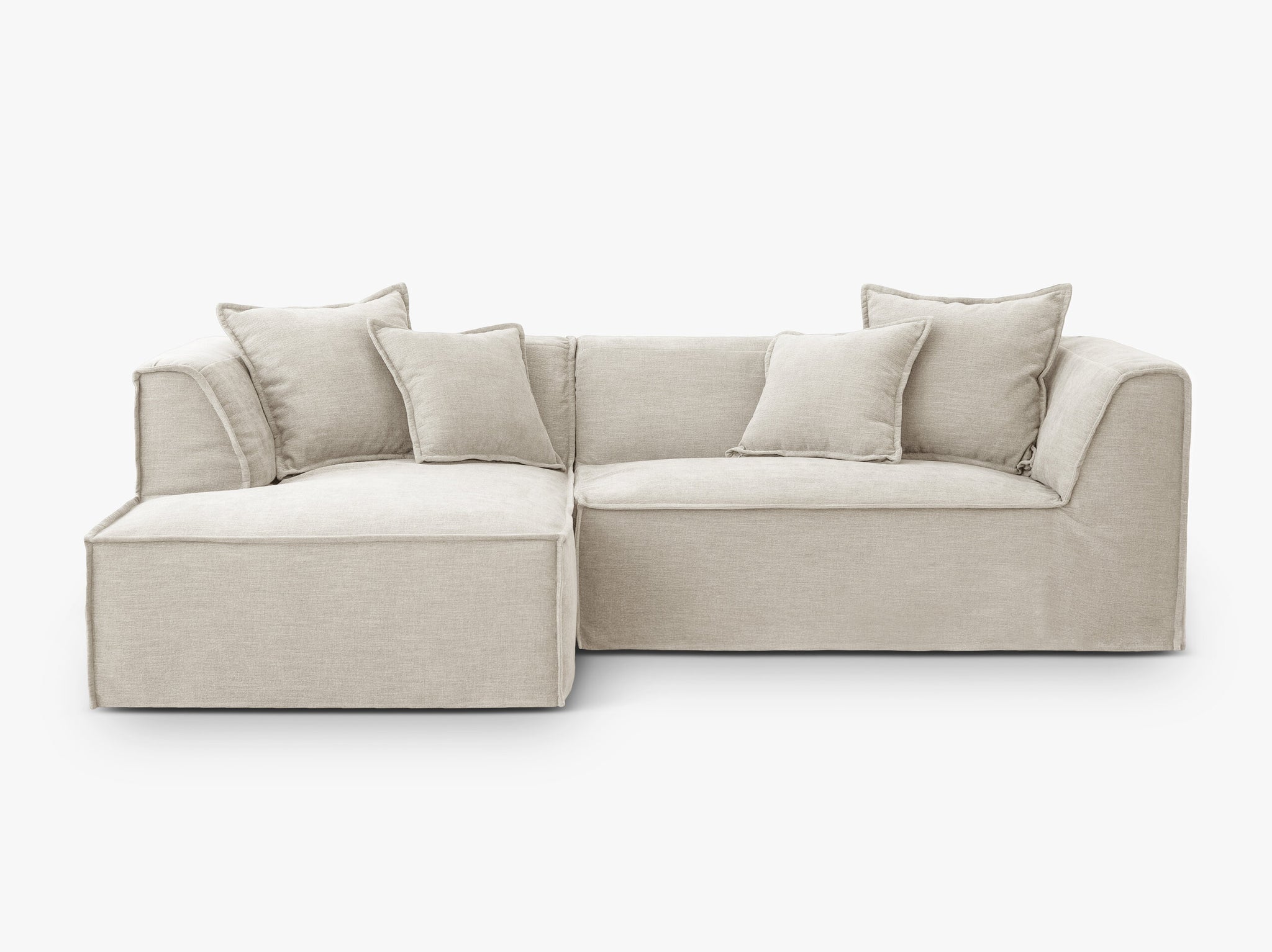 Milton kutna sofa (3-sjed) – Natural – Lijevi kut