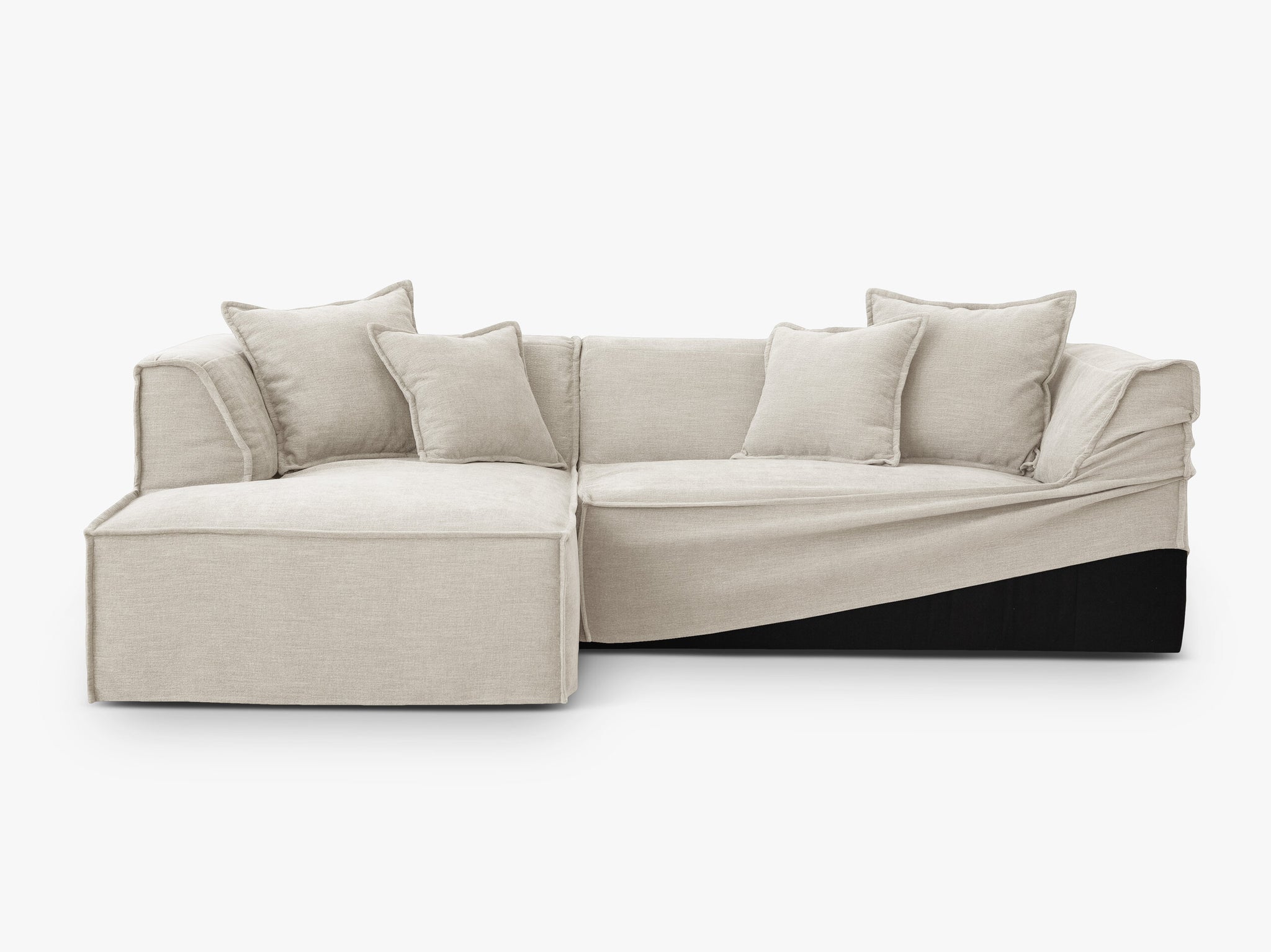 Milton kutna sofa (3-sjed) – Natural – Lijevi kut