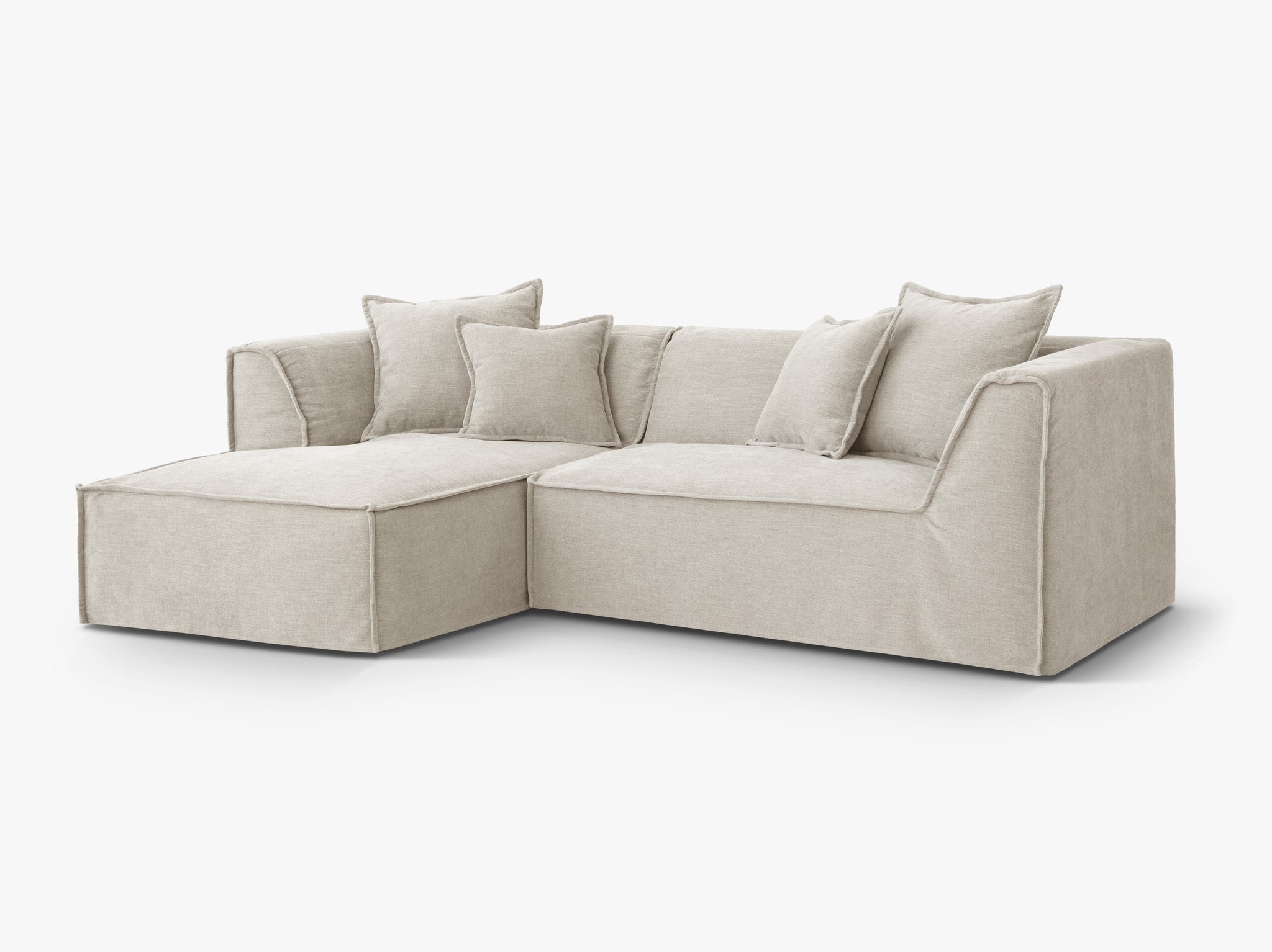 Milton kutna sofa (3-sjed) – Natural – Lijevi kut