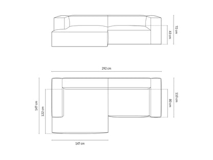 Nuria velika kutna sofa