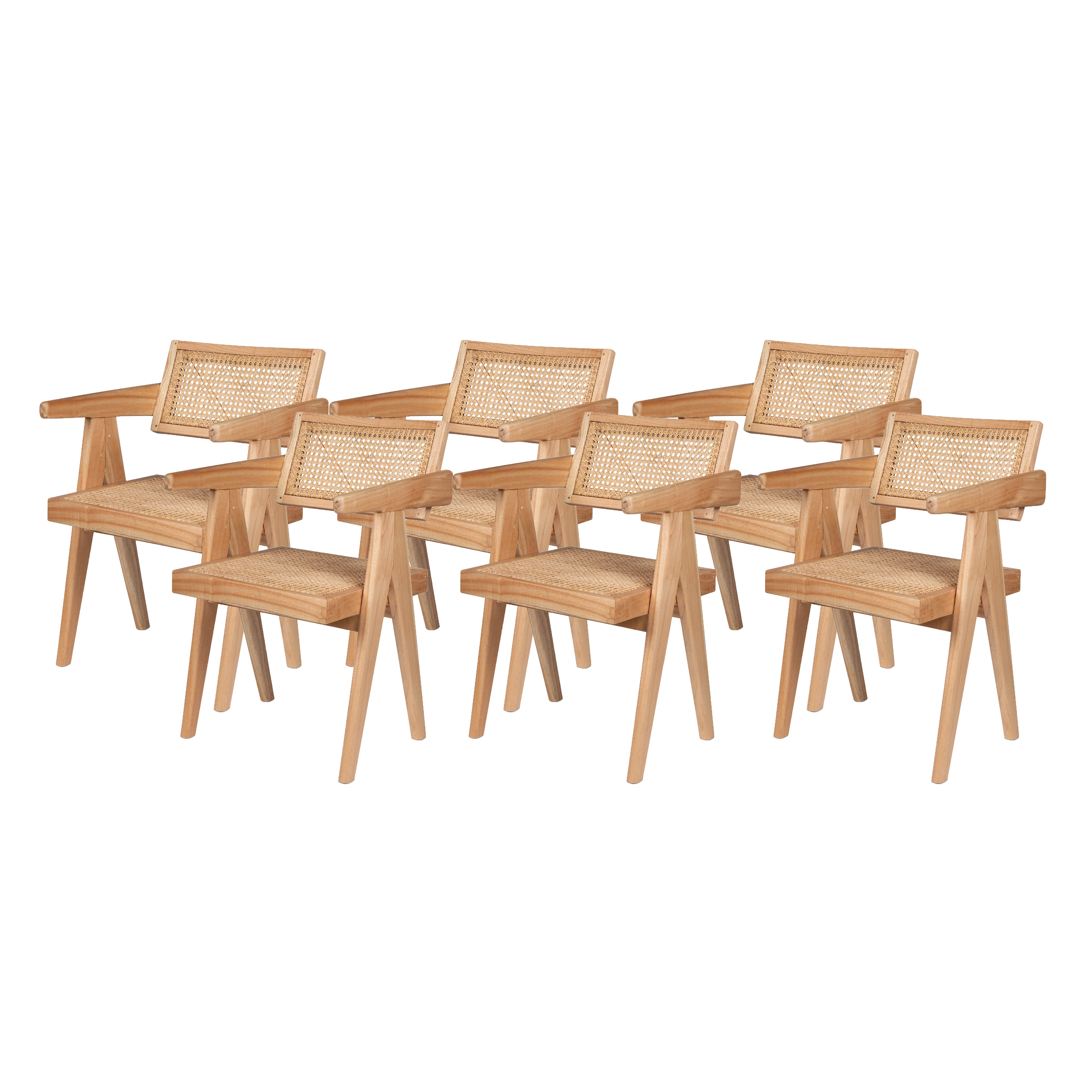 Set od 6 uredskih stolica - natural