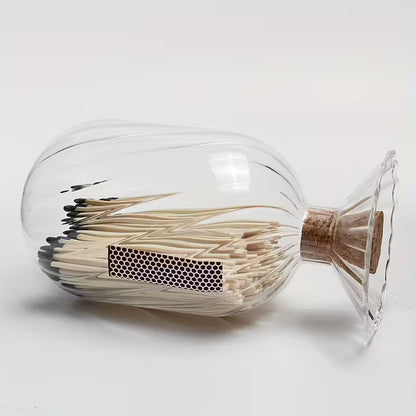 Elegantni stakleni spremnik za šibice Spiral