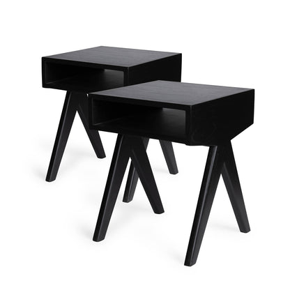 Set 2 x W.T.H. noćni ormarić – Ugljen crna, DETJER
